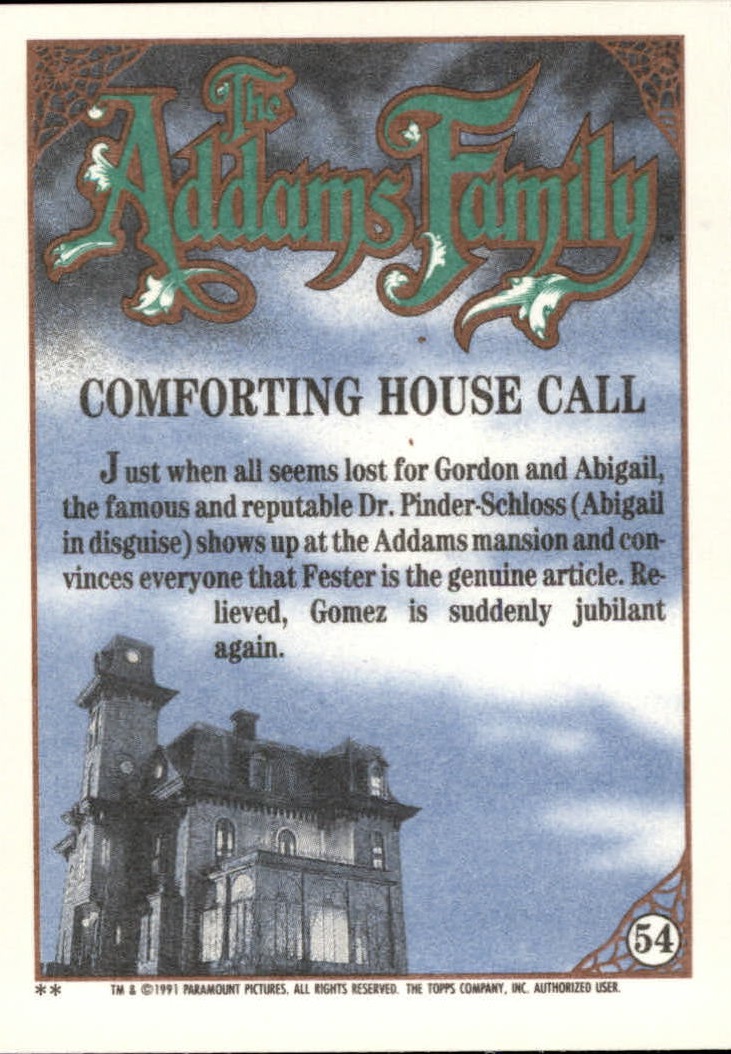 B2070- 1991 The Addams Family Cards 1-99 +Stickers -You Pick- 15+ FREE US SHIP - Picture 101 of 185