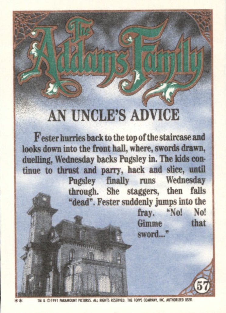B2070- 1991 The Addams Family Cards 1-99 +Stickers -You Pick- 15+ FREE US SHIP - Picture 107 of 185