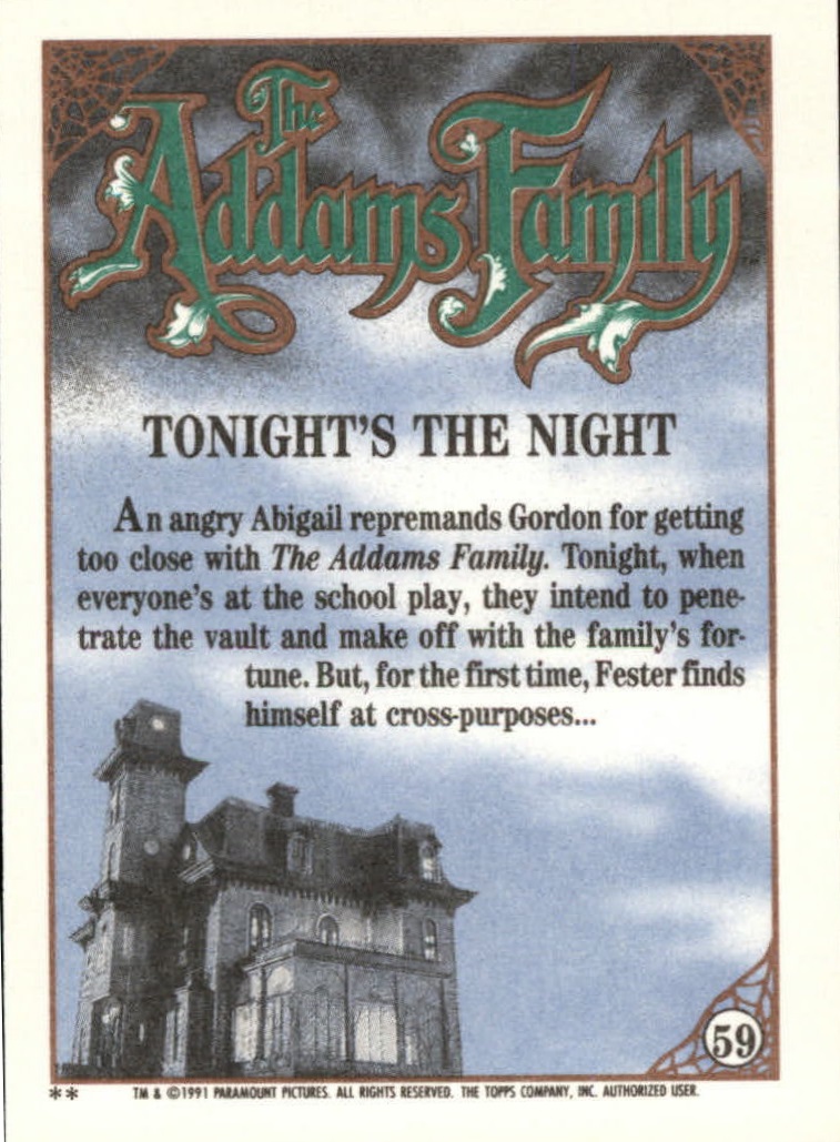 B2070- 1991 The Addams Family Cards 1-99 +Stickers -You Pick- 15+ FREE US SHIP - Picture 111 of 185