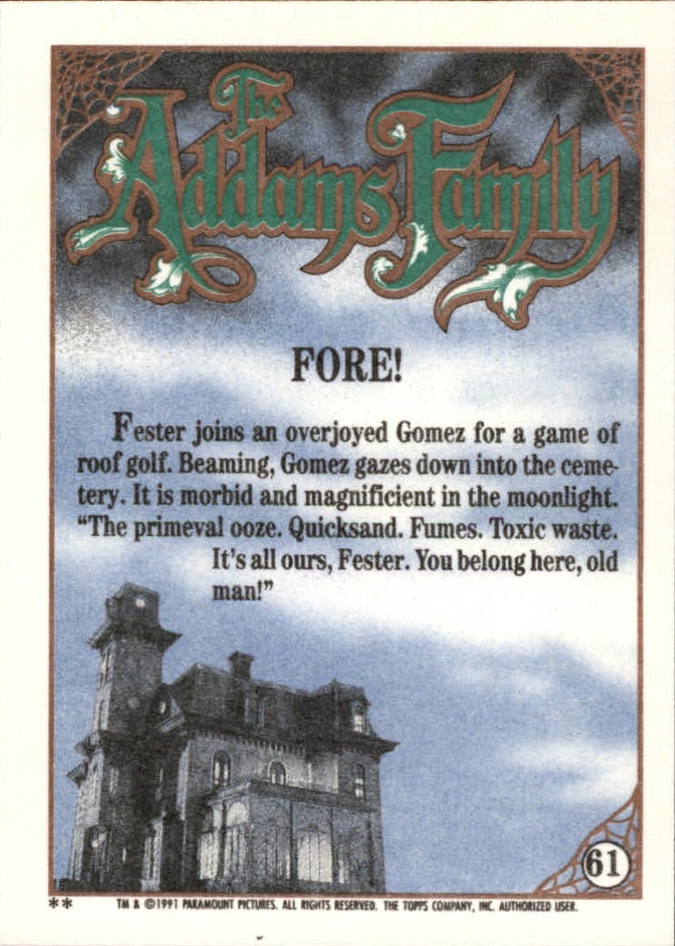 B2070- 1991 The Addams Family Cards 1-99 +Stickers -You Pick- 15+ FREE US SHIP - Picture 115 of 185