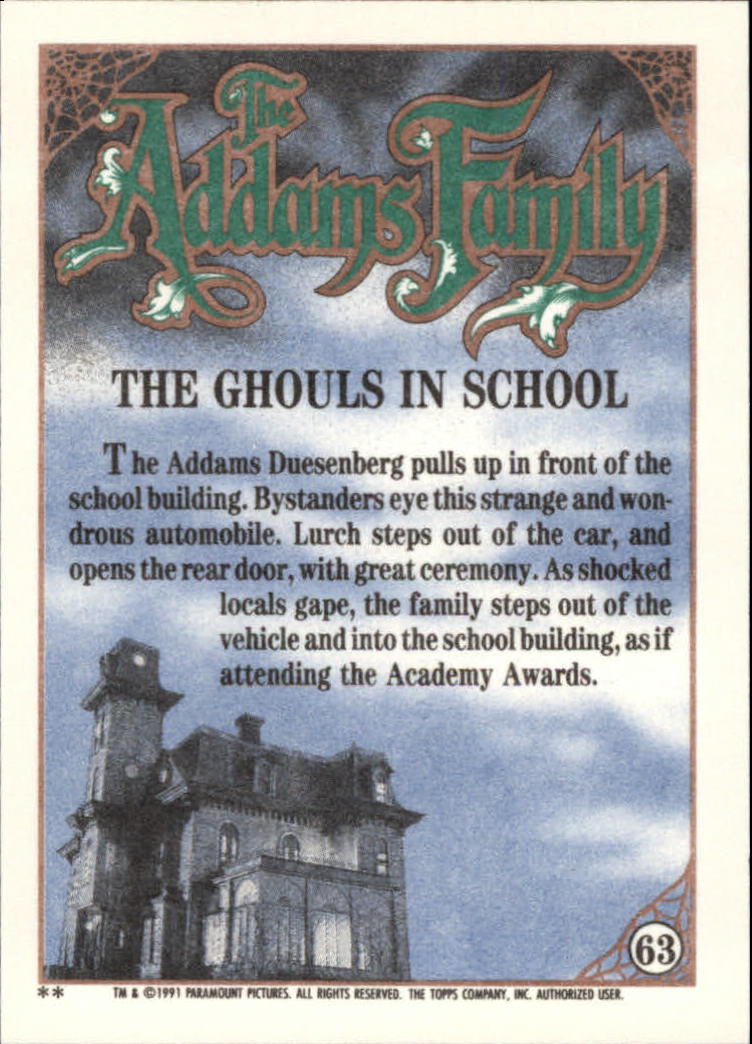 B2070- 1991 The Addams Family Cards 1-99 +Stickers -You Pick- 15+ FREE US SHIP - Picture 119 of 185
