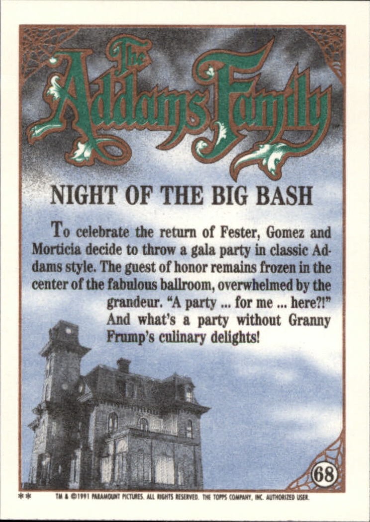 B2070- 1991 The Addams Family Cards 1-99 +Stickers -You Pick- 15+ FREE US SHIP - Picture 127 of 185