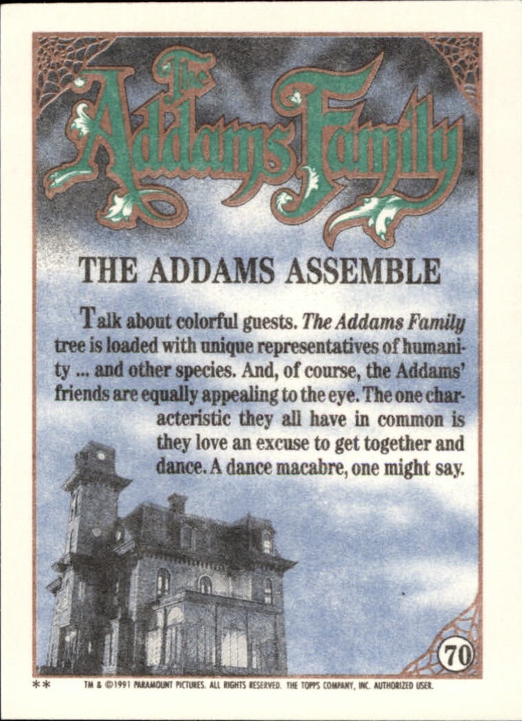 B2070- 1991 The Addams Family Cards 1-99 +Stickers -You Pick- 15+ FREE US SHIP - Picture 129 of 185