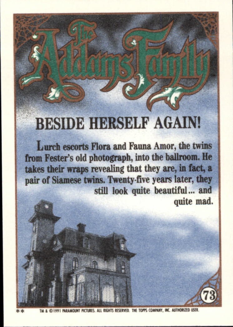 B2070- 1991 The Addams Family Cards 1-99 +Stickers -You Pick- 15+ FREE US SHIP - Picture 135 of 185