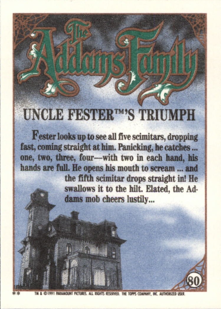B2070- 1991 The Addams Family Cards 1-99 +Stickers -You Pick- 15+ FREE US SHIP - Picture 145 of 185