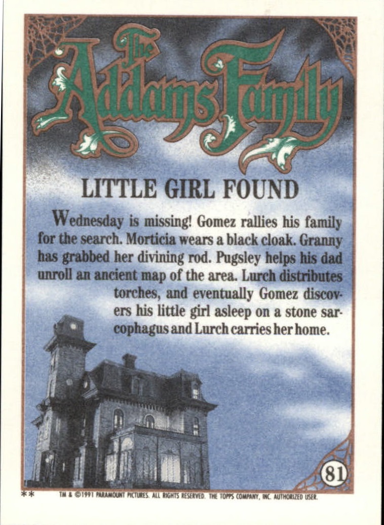B2070- 1991 The Addams Family Cards 1-99 +Stickers -You Pick- 15+ FREE US SHIP - Picture 147 of 185