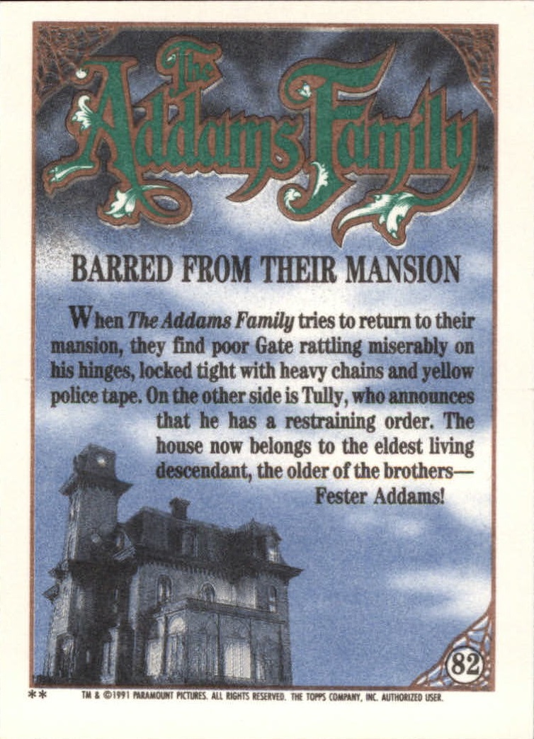 B2070- 1991 The Addams Family Cards 1-99 +Stickers -You Pick- 15+ FREE US SHIP - Picture 149 of 185