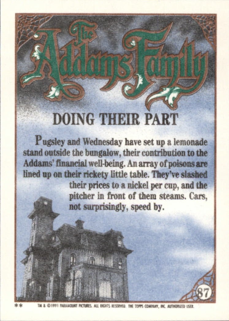 B2070- 1991 The Addams Family Cards 1-99 +Stickers -You Pick- 15+ FREE US SHIP - Picture 159 of 185