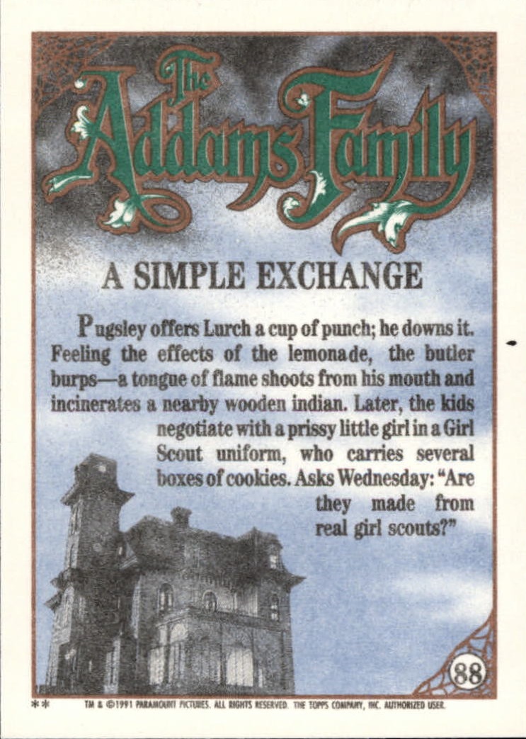 B2070- 1991 The Addams Family Cards 1-99 +Stickers -You Pick- 15+ FREE US SHIP - Picture 161 of 185