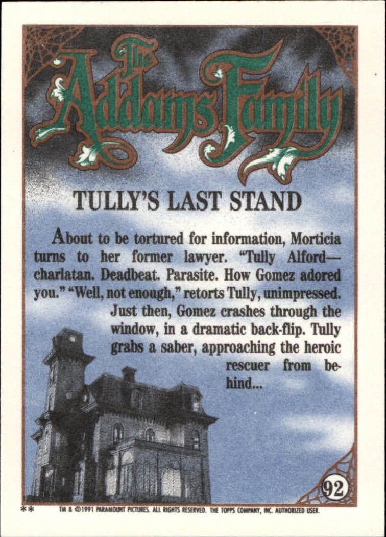 B2070- 1991 The Addams Family Cards 1-99 +Stickers -You Pick- 15+ FREE US SHIP - Picture 169 of 185