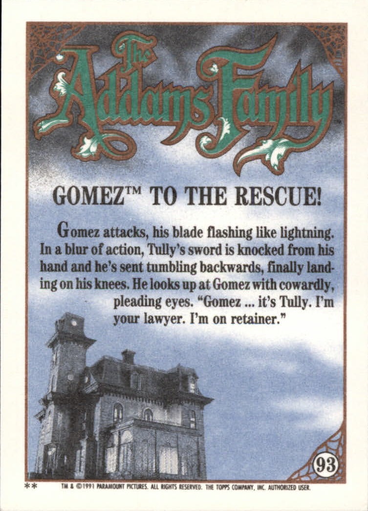 B2070- 1991 The Addams Family Cards 1-99 +Stickers -You Pick- 15+ FREE US SHIP - Picture 171 of 185