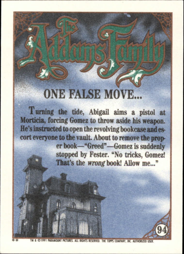 B2070- 1991 The Addams Family Cards 1-99 +Stickers -You Pick- 15+ FREE US SHIP - Picture 173 of 185