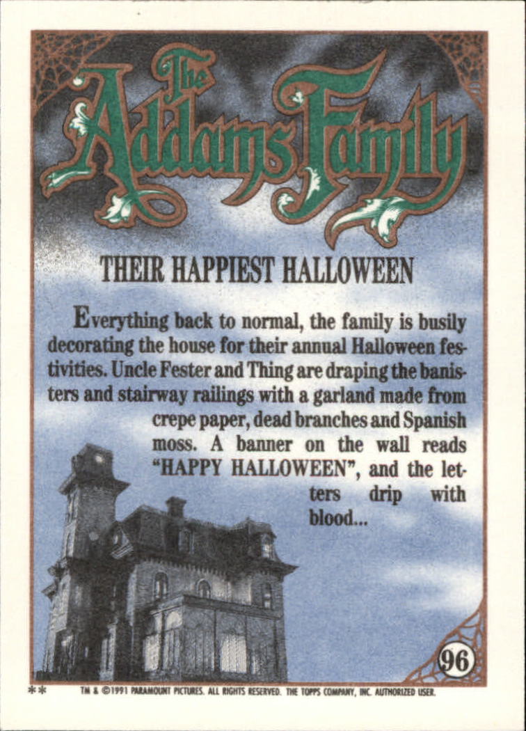 B2070- 1991 The Addams Family Cards 1-99 +Stickers -You Pick- 15+ FREE US SHIP - Picture 177 of 185