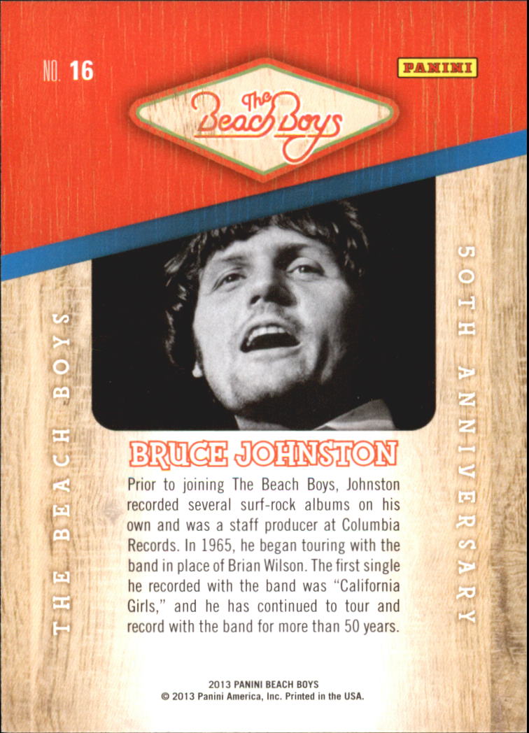 2013 Panini Beach Boys Trading Cards "On The Record" In Concert Album #9 