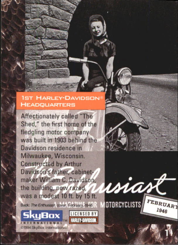 1994 Harley Davidson Collector Cards 1-80 (A5009) - You Pick - 10+ FREE SHIP - Picture 3 of 181