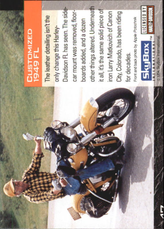 1994 Harley Davidson Collector Cards 1-80 (A5009) - You Pick - 10+ FREE SHIP - Picture 95 of 181