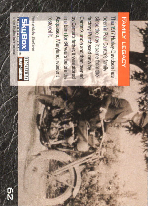 1994 Harley Davidson Collector Cards 1-80 (A5009) - You Pick - 10+ FREE SHIP - Picture 125 of 181