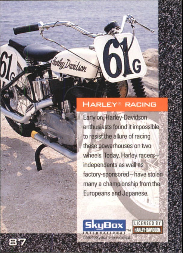 1994 Harley Davidson Collector Cards 1-80 (A5009) - You Pick - 10+ FREE SHIP - Picture 175 of 181