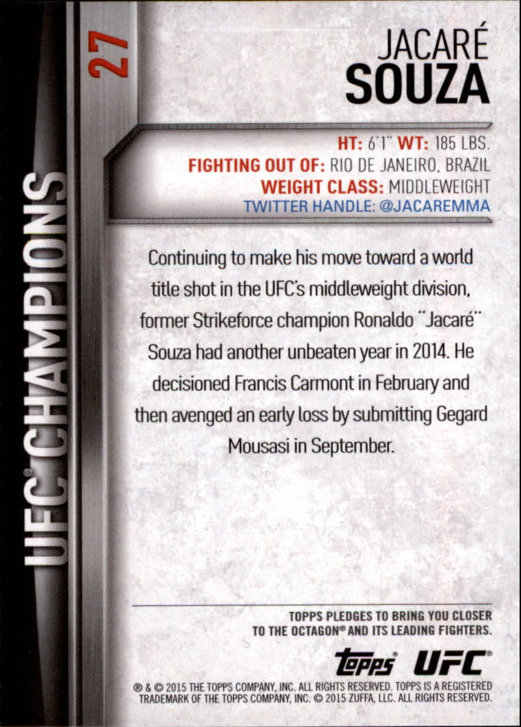2015 Topps UFC Champions #108 Gegard Mousasi 