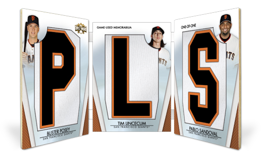 2012 TOPPS TRIPLE THREADS *BUSTER POSEY* #4/18 *GAME USED* *JERSEY