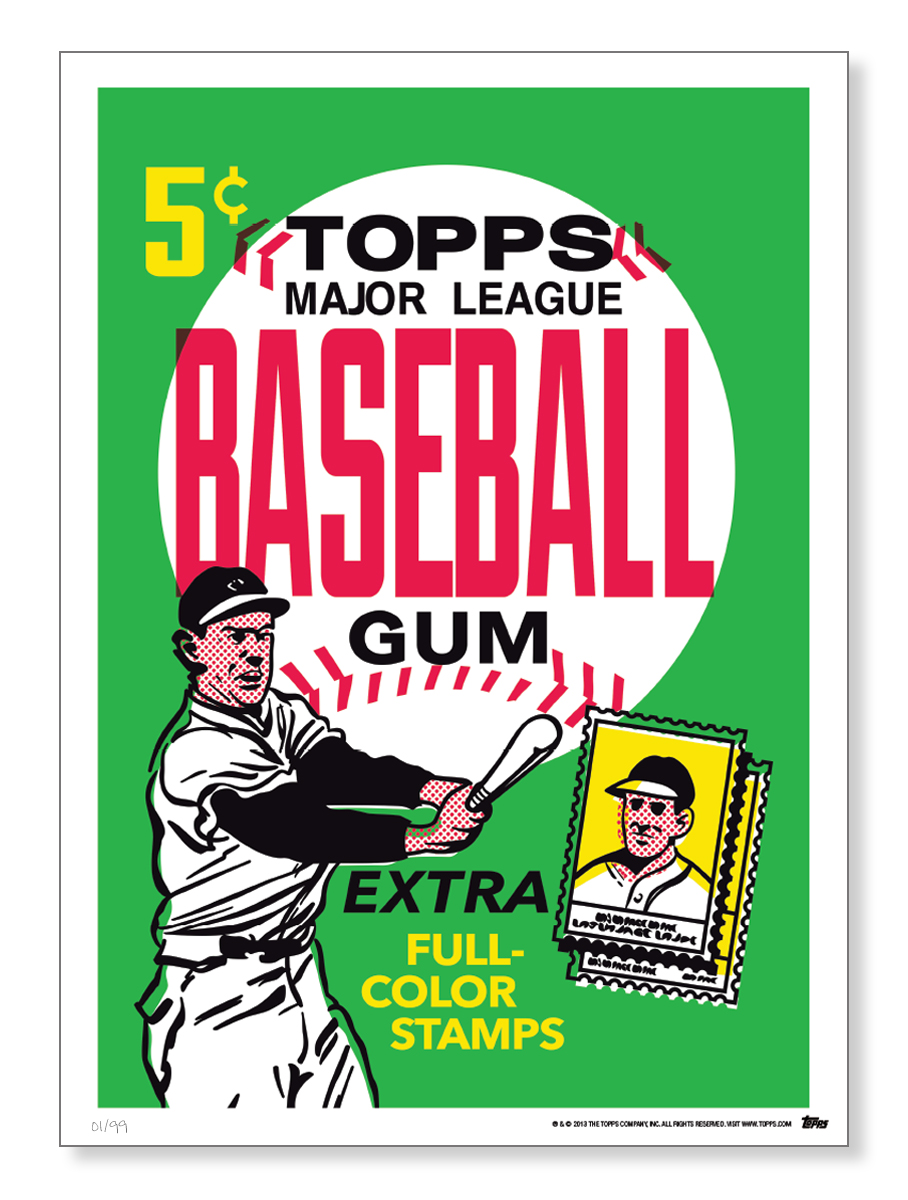 Topps adds vintage baseball card wrappers to its wall art offerings ...