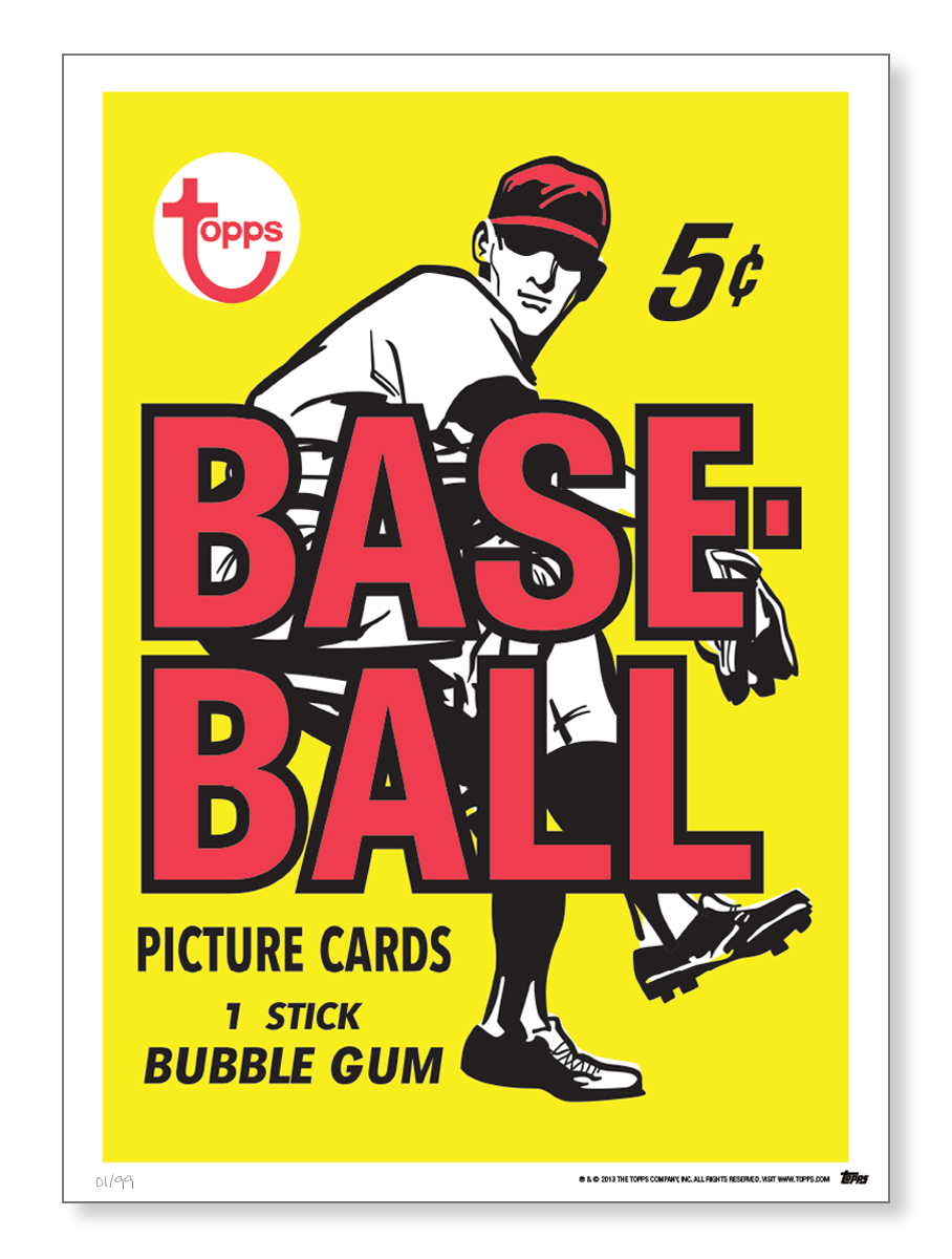 Topps adds vintage baseball card wrappers to its wall art offerings ...