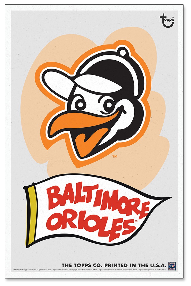 Topps' latest wall art series takes a look back at vintage MLB logos -  Beckett News