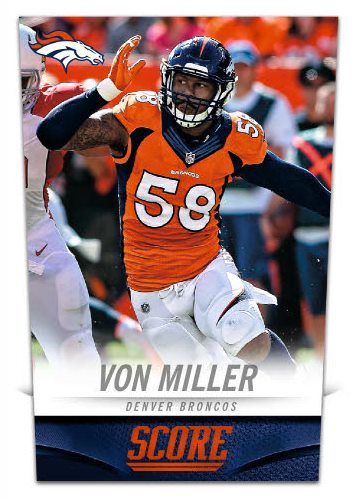 : 2021 Score # 218 Von Miller Denver Broncos (Football Card)  NM/MT Broncos Texas A&M : Collectibles & Fine Art