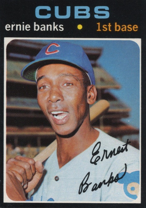 Ernie Banks Autographed Official National League Game Used