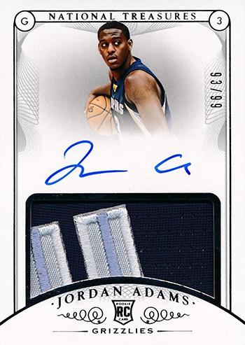 スポーツ/Printing　Plates/PANINI　2014-15　NATIONAL　TREASURES　BASKETBAL　Card #120[Printing Plates]：JORDAN ADAMS(印刷原版)(1/1) 2014-15 Panini National Treasures Basketball Rookie Patch