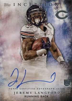 Jeremy Langford 2015 Contenders Rookie Ink Bears On Card Rookie Auto Rc #d  /199