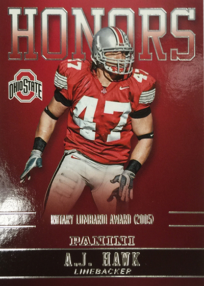 A.J Hawk #AJH-OSU Ohio State Buckeyes Collegiate 2015 Panini Honors Trading  Card