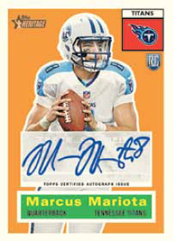 2015 Topps Heritage Football Marcus Mariota Autograph - Beckett News