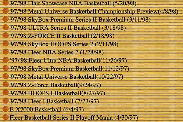 Fleer Basketball release calendar
