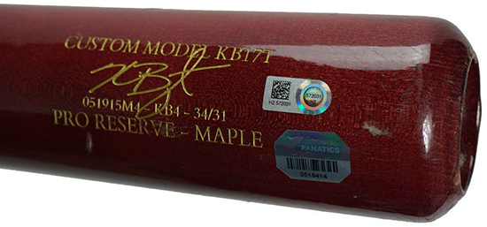 Kris Bryant Game Used Bat – J.T. Sports Game Used Bats