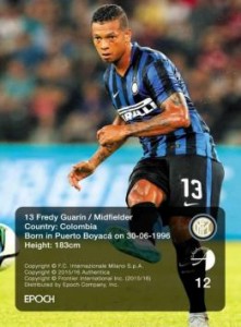 2015-16 Epoch FC Internazionale Milano Series 1 Soccer Card Info