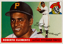 Image result for roberto clemente rookie card