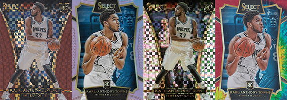 2015-16 Panini Select Basketball Prizm Parallel Breakdown