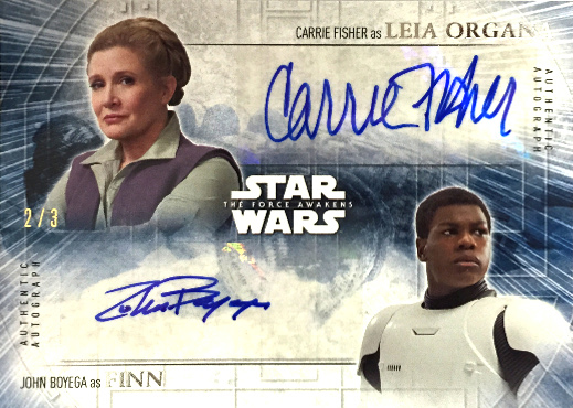 2016 SW TFA S2 Fisher Boyega Dual Autograph