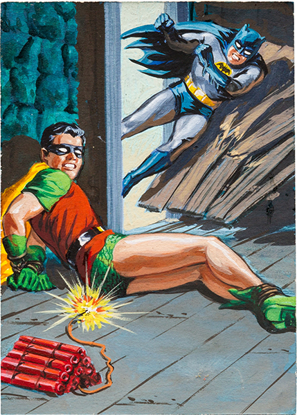 Norman Saunders, Bob Powell Topps Batman Art at Auction