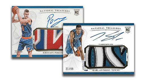 2015-16 National Treasures Rookie Patch Autographs