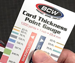 Trading Card Thickness Chart