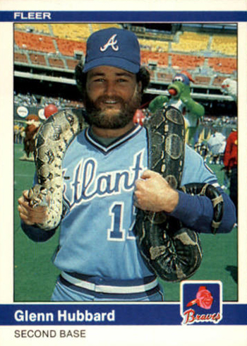 1984 Fleer Glenn Hubbard Snake