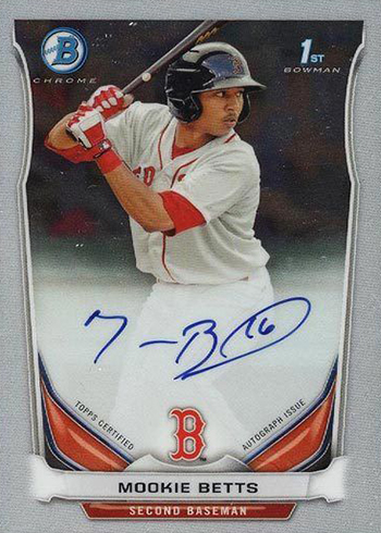 MOOKIE BETTS 2020 AUTOGRAPH Collectors Mlb Trade Card Printed 