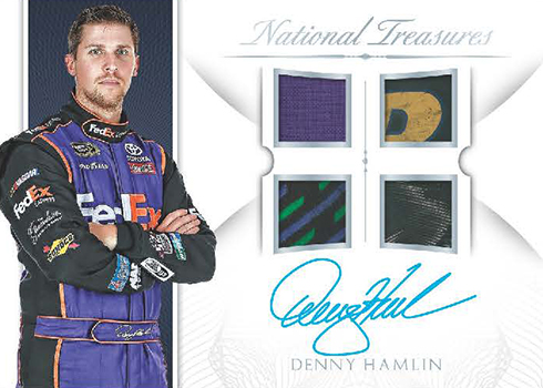 Denny Hamlin 2021 Panini National Treasures Premium Patches Midnight #3  #08/25