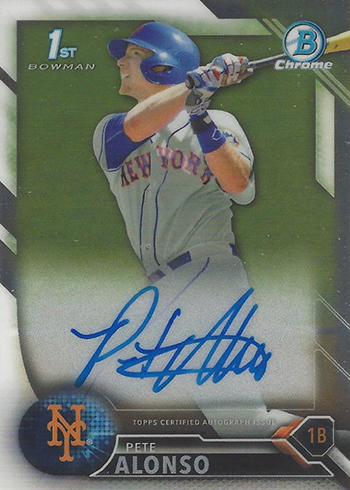 2016 Bowman Chrome Draft Pete Alonso Autograph