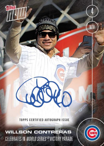 2016 Topps Now Chicago Cubs World Series Checklist, Boxes, Autographs