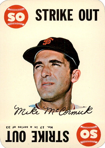  1968 Topps # 400 YT Mike McCormick San Francisco