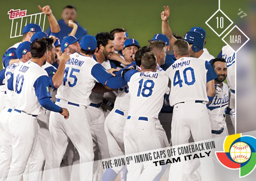 2023 Topps Now World Baseball Classic #WBC-10 Team Italy (PR=395)