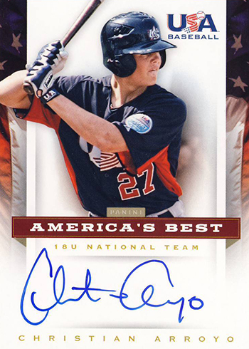 1st Christian Arroyo MLB Autograph Card Arrives with MLB Debut